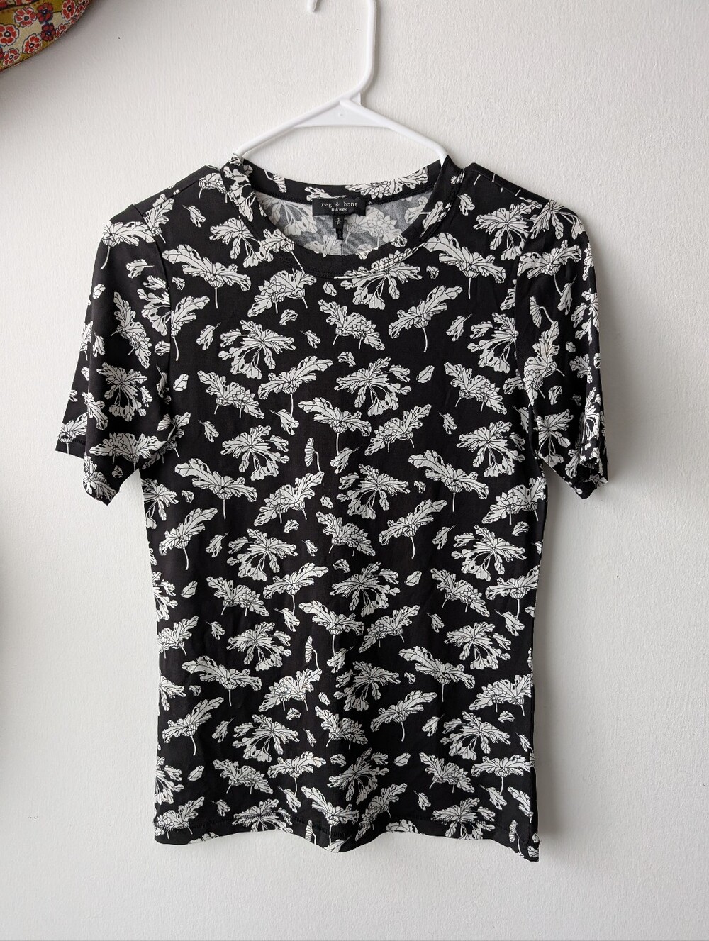 Rag & Bone Sabeen Black White Short Sleeve T-shirt